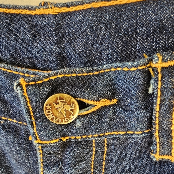 Vintage 80's 90's Deadstock Gitano Dark Blue Straight Leg Jeans Sz. 30 - Picture 6 of 12